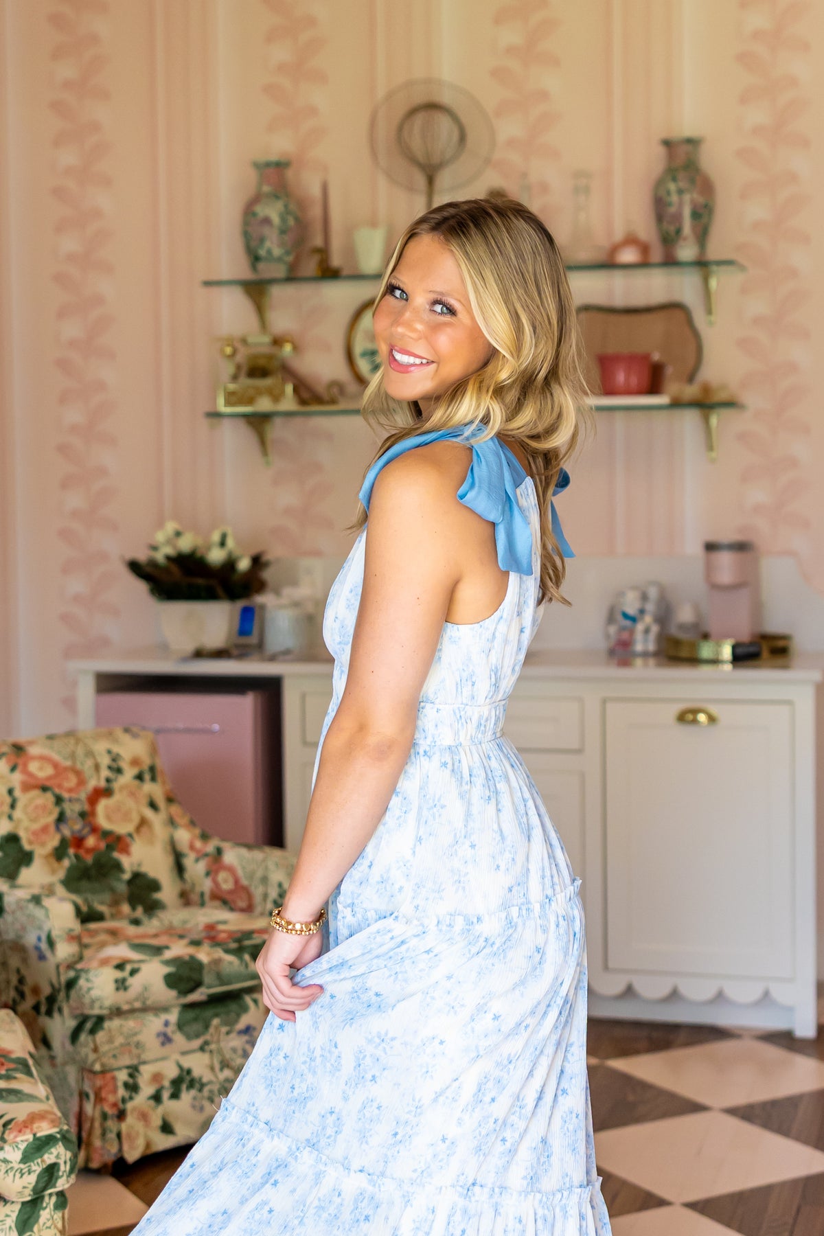 Bluebell Bow Midi Dress