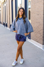 Heather Gray Boxy Sweater Top