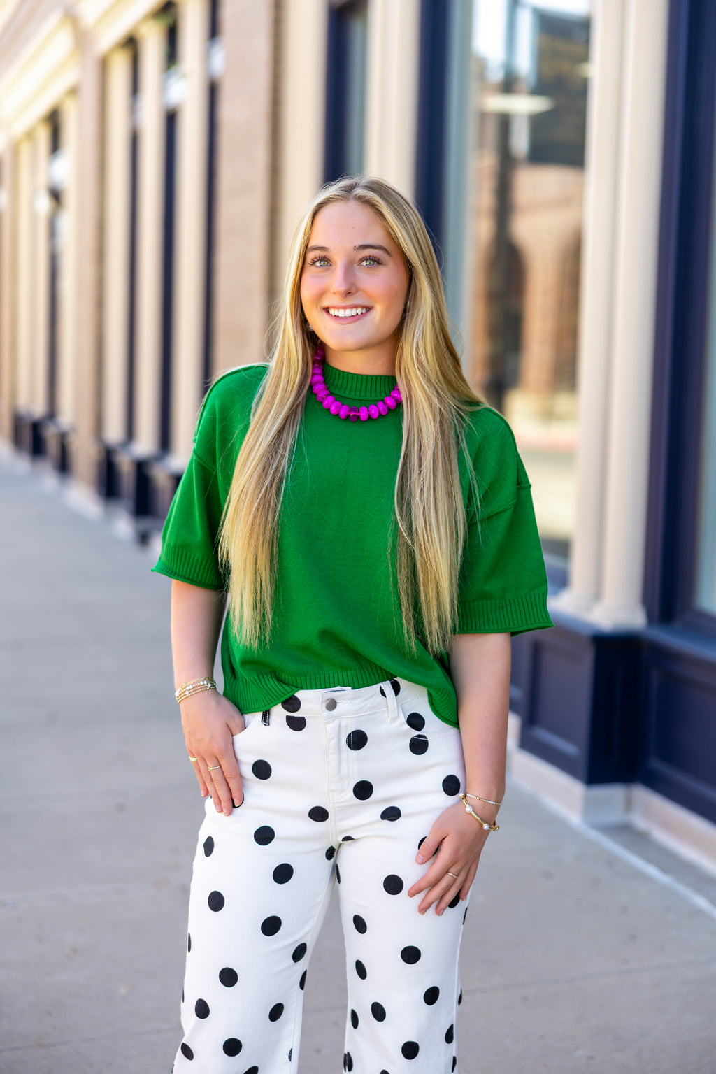 Kelly Green Boxy Sweater