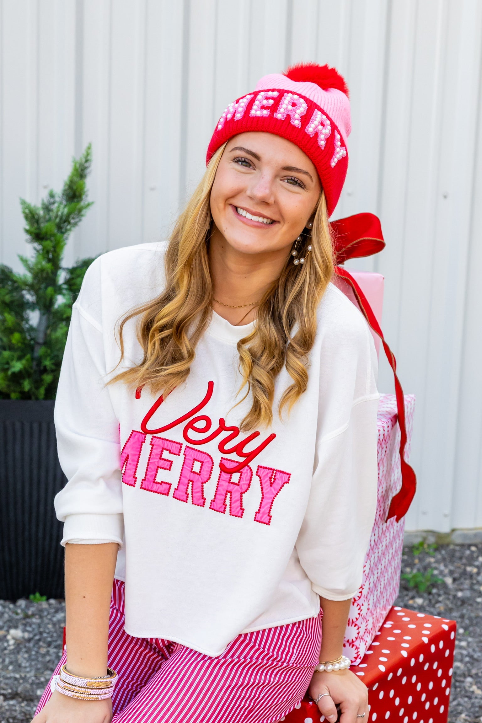 Very MERRY Chenille Script Sweatshirt
