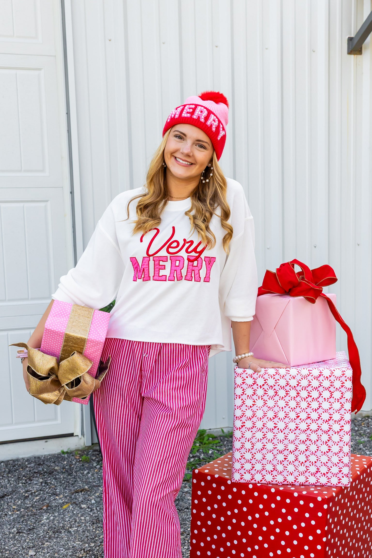 Very MERRY Chenille Script Sweatshirt