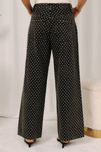 OL Black White Polka Dot Denim Jeans
