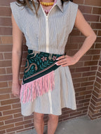 Teal and Pink Scarf
