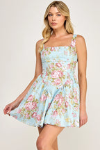 Poplin Floral Mini Dress